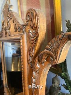 Antique Tiger Oak Swing Mirror Dresser Chest