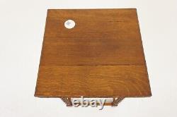 Antique Tiger Oak Table, Vintage Barley Twist Lamp Table, Scotland 1920, H000