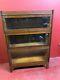 Antique Tiger Oak Three-stack Barrister Bookcase By Udell Indianapolis