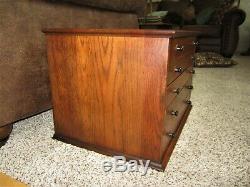 Antique Tiger Oak Watch Maker Repair Part Cabinet Jeweler Chest Marbles File Box