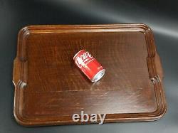 Antique Tiger Oak Wood Serving Tray 19th Century