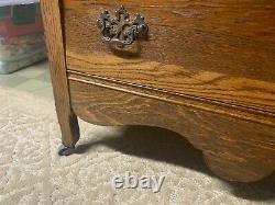 Antique Tiger Oak Wooden Dresser