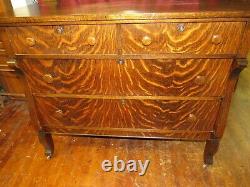 Antique Tiger Oak dresser with mirror