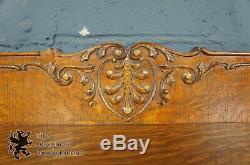 Antique Victorian Quartersawn Tiger Oak Carved Server Sideboard Buffet Cabinet