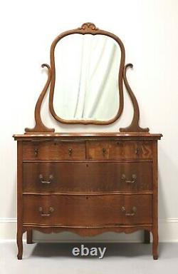 Antique Victorian Quartersawn Tiger Oak Dresser with Mirror