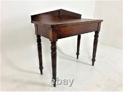 Antique Victorian Tiger Oak Hall Table, Server, Sofa Table, Scotland 1880, B665