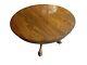 Antique Victorian Tiger Oak Table With Ext Leaves