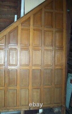 Antique Victorian Tiger Oak Wood Stairs Wainscoting Architectural Raised Panel