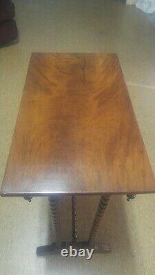 Antique Vintage Tiger Maple Side Table End Furniture Hall Curly