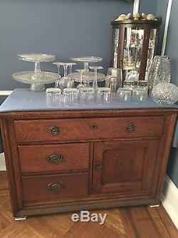 Antique Vintage Tiger Oak Wash Stand Dresser Toy Chest or Bars RARE & UNIQUE