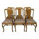 Antique Vintage Wooden Tiger Oak Dining Chairs Set 6 Farmhouse /can Help Ship