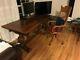 Antique Wood Large Desk With Chair