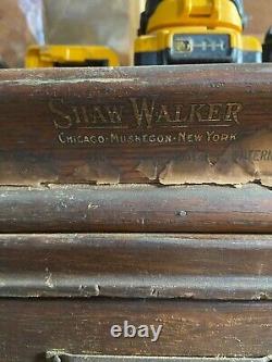 Antique Wooden Tiger Oak 42 Drawer Shaw-Walker Library Card File Cabinet