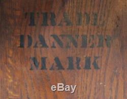 Antique barrister stacking tiger oak 4 section bookcase by Danner