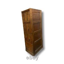 Antique c1915 Tiger Oak Quarter Sawn Macey 7 Drawer Receipt Book File Cabinet