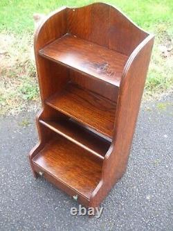 Antique oak bookcase, with drawer, high quality quarter sawn (tiger) oak
