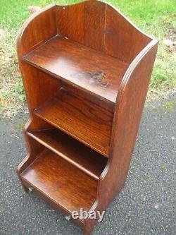 Antique oak bookcase, with drawer, high quality quarter sawn (tiger) oak