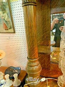 Antique oak buffet sideboard tiger quarter sawn with mirror