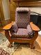 Antique Solid Tiger Oak Push Button Recliner Made By The Royal Chair Company