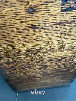 Antique tiger oak ballot box