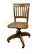 Antique Vintage Tiger Oak Office Swivel Chair Mission Quartersawn Adjustable