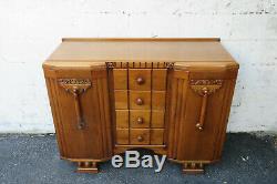 Art Deco Tiger Oak Server Buffet Sideboard Cabinet Cupboard 1099