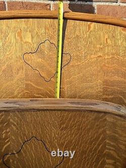 Art Nouveau Tiger Oak Bedroom Suite Dresser Arched Full Headboard Dressers Chest