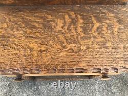 Arts & Crafts Antique TIGER OAK TABLE DOUBLE UMBRELLA/CANE STANDS Barley Twist
