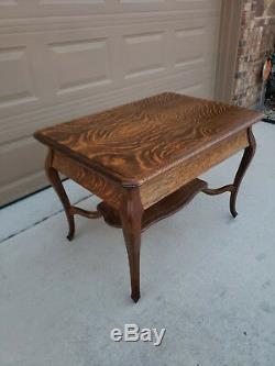 Beautiful Antique Quarter Sawn Tiger Oak Library Table Desk! Pickup Austin/Waco