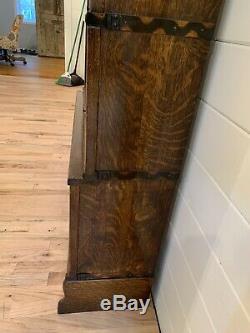 Beautiful Antique Tiger Oak Graduated Stacking Bookcase