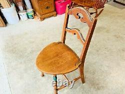 Beautiful Vintage Arts & Crafts Mission Tiger Oak Dining Room Chair L@@K