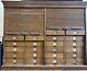 C1870 Huge Vintage Amberg Killer Tiger Oak Antique Rolltop Office File Cabinet
