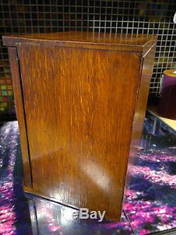 C1880 Victorian Safe Smokers CabinetTiger OakDesktop Stationary Box