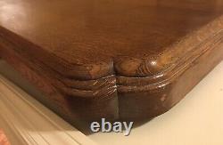 C1890 KILLER Antique Tiger Oak Vintage Carved Table Top withLeaf withMatching Apron