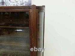 C1915 Rare Mission Solid Tiger Oak Bow Side Arts + Crafts China Cabinet