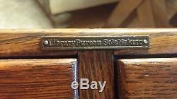 CARD CATALOG Antique Tiger Oak 4 Drawer Library Bureau Sole Maker Dovetail