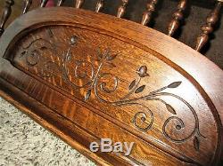 Carved Tiger Oak Spoon Carved Eastlake Sheet Music Holder Victorian Book Stand