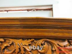 Custom Antique Tiger Oak Curved Glass Curio Cabinet Display Hutch China
