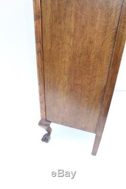 Darling Chippendale Tiger Oak Sheet Music Cabinet Filing Display Stand, 19th C