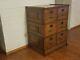 Double-wide C. 1900 Yawman & Erbe 6-drawer Tiger Oak Stack File Cabinet Xlnt Cond
