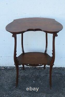Early 1900s Oak Side End Table 3904