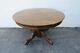 Early 1900s Victorian Tiger Oak Round Dinette Dining Table 5541