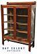 Early 20th C. Tiger Oak Arts & Crafts Antique Bookcase / China Cabinet