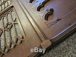 Eastlake Carved Tiger Oak Architectural Salvage Church Panel Victorian Wainscot