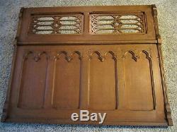 Eastlake Carved Tiger Oak Architectural Salvage Church Panel Victorian Wainscot