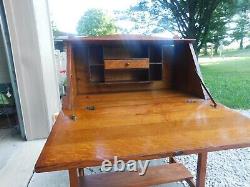 Estate find Tall French County Drop Down Desk Solid Oak