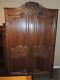 Fabulous 19th Century French Armoire 2 Door Oak & Tiger Wood Beautifully Carved