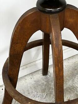 Fantastic antique tiger oak swivel drafting drawing adjustable stool