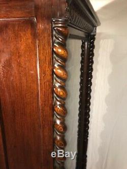 Free Ship Nj/nyc/phily Area Tiger Oak Antique Carved Bookcase Not Barrister