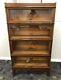 Globe Wernicke Tiger Oak Four Stack Sectional Bookcase Grade 299 From Early 1900